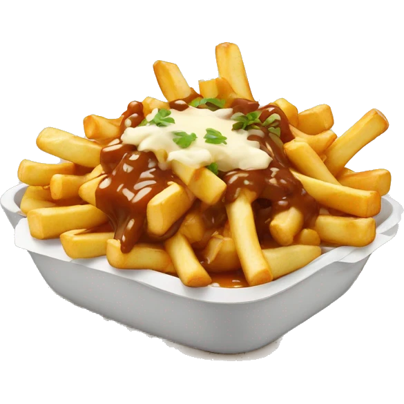 Poutine qui mange une poutine  emoji