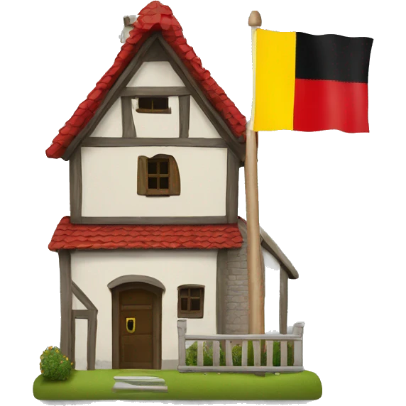 house with a horse and a belgium flag emoji