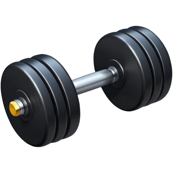 a black dumbbell emoji