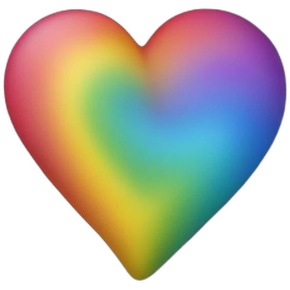 Rainbows heart emoji