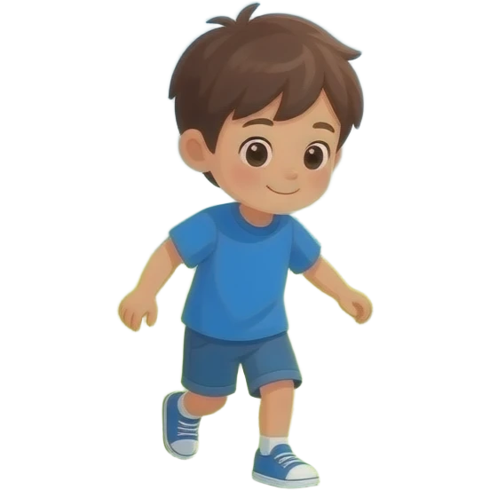 one sad kid playing hopscotch in the park emoji