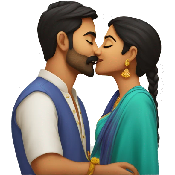 Kiss of Punjabi munda emoji