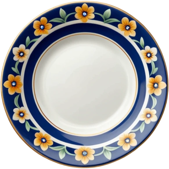 floral patterned porcelain plate emoji