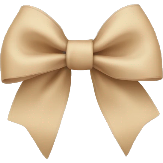 beige bow  emoji
