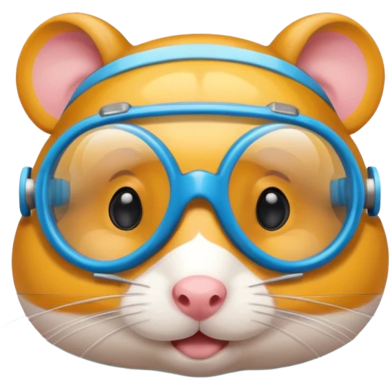 hamster with swimming goggles emoji