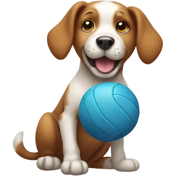 Dog playing volleyball emoji