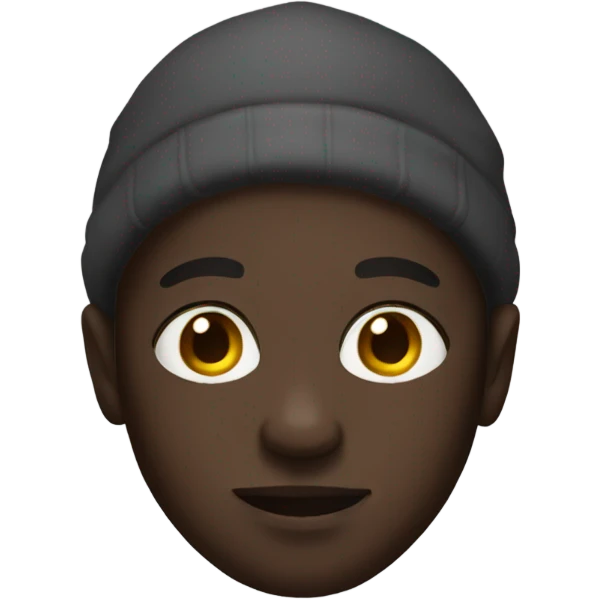 A black skin man with a Hoodie emoji