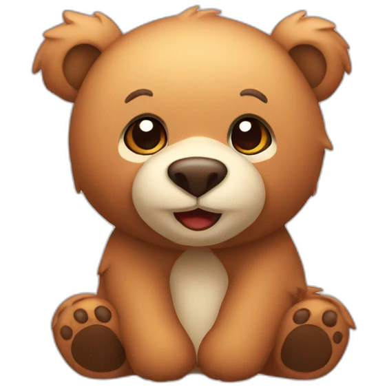 Ours en peluche câlin à ours emoji