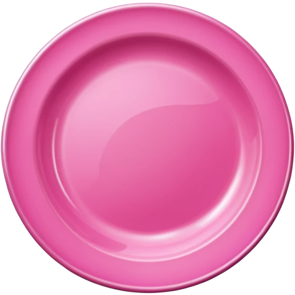 Transparent background pink plate side profile  emoji