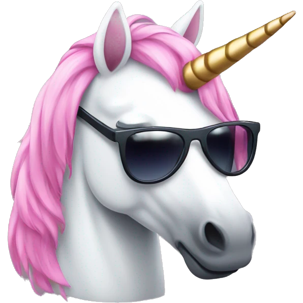 Unicorn with sunglasses emoji