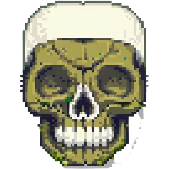 skull, retro, blocky emoji