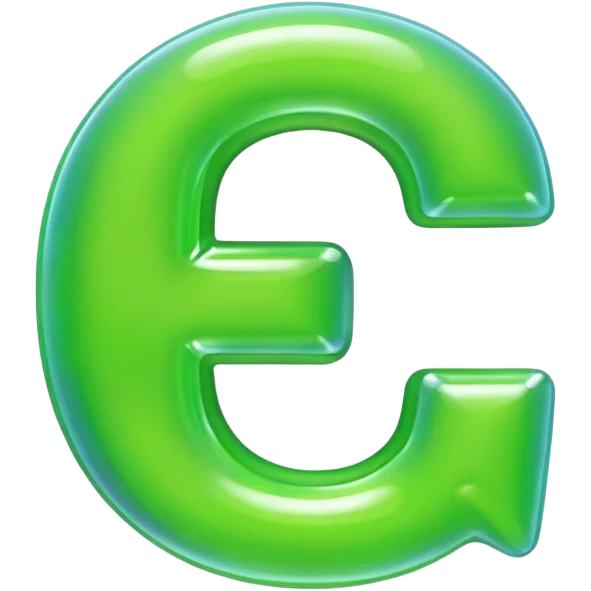 neon green bubble letter C emoji