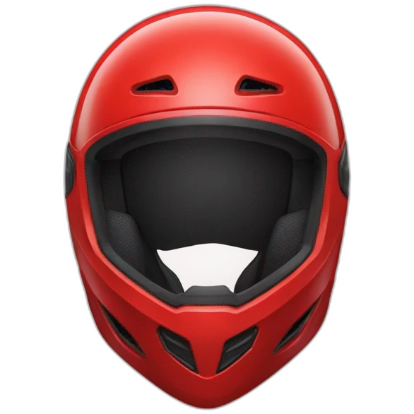 red motorcyle helmet emoji