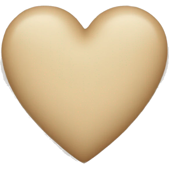 Beige heart  emoji