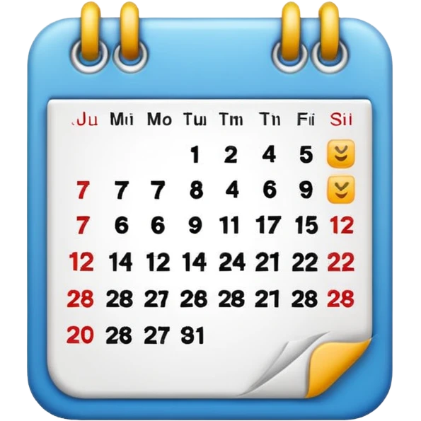 um calendário minimalista emoji