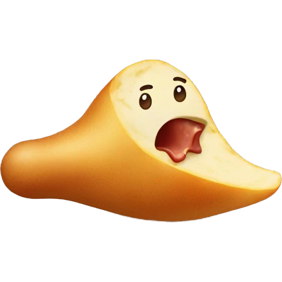 Patato eating chicken leg piece emoji