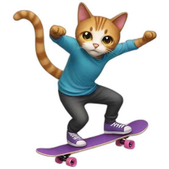 skater cat emoji