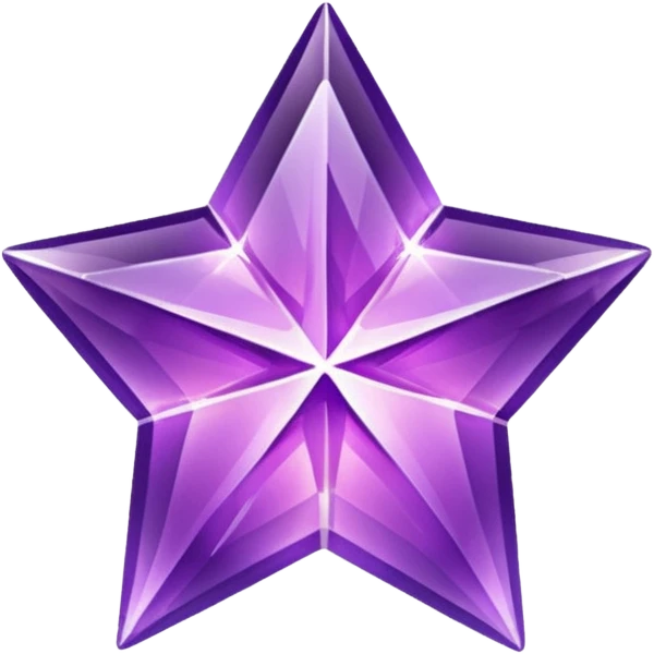 ultra realistic purple crystal star emoji