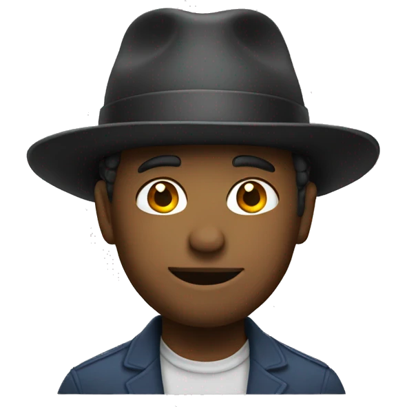 A man with a hat emoji