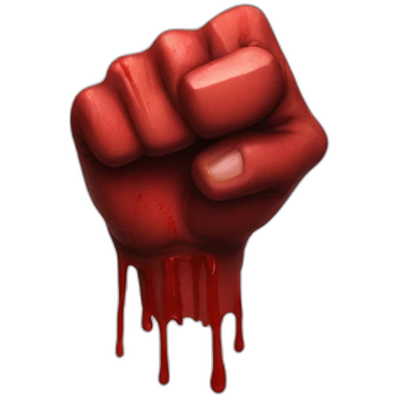 Bloody fist emoji