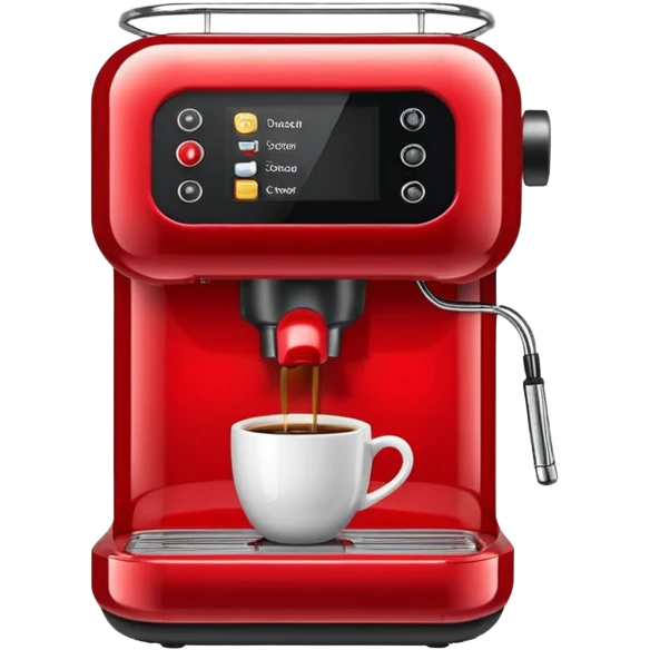 red coffe machine emoji