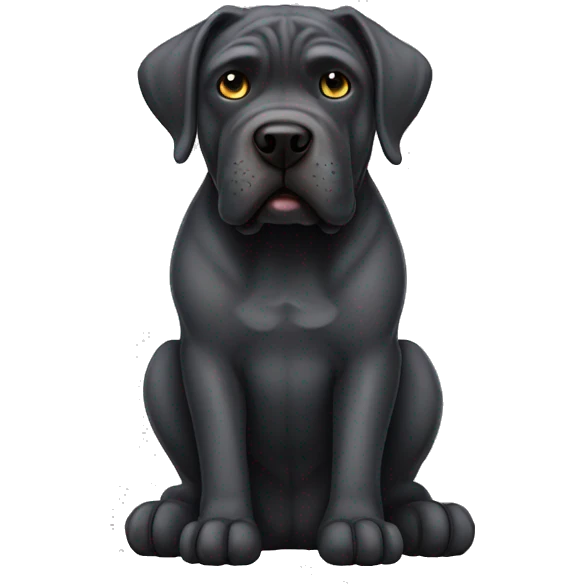 A cane corso with a bone  emoji