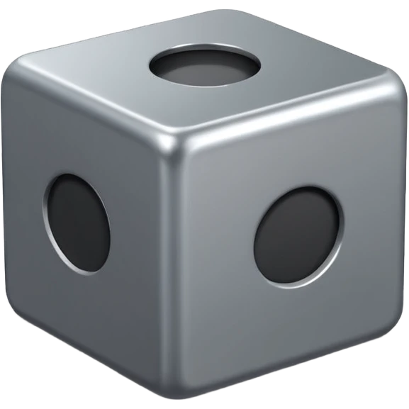 3d cube with a shadow emoji