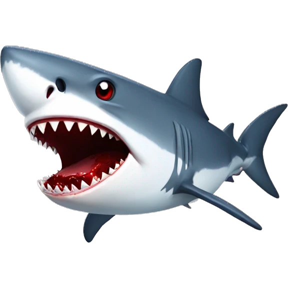 Shark with blood emoji