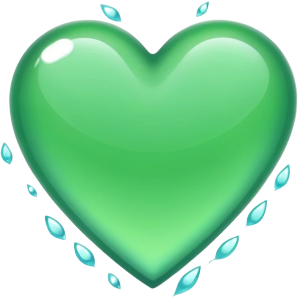Corazón verde agua emoji