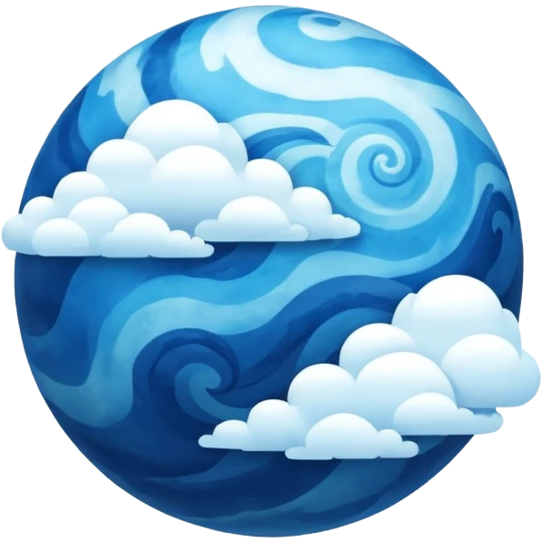 Can you make me an emoji of a blue planet? Without a face, like and actual planet emoji