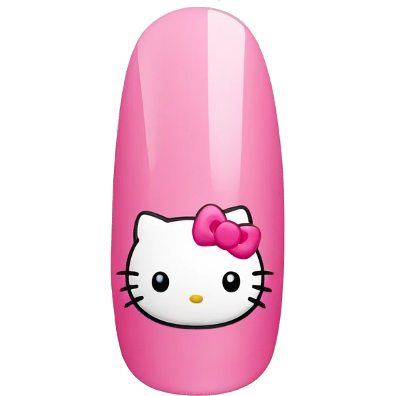 Hello kitty nail emoji