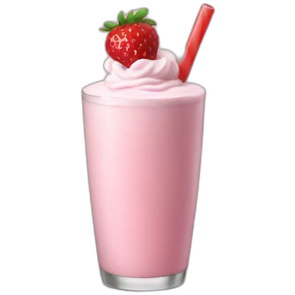 Strawberry milkshake  emoji