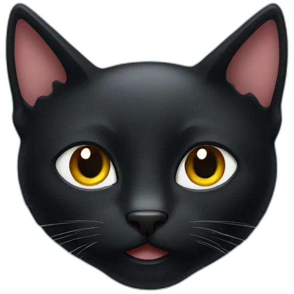 black cat head emoji