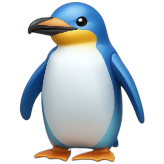kawaï blue penguin toy emoji