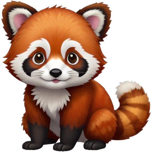 Panda vermelho emoji