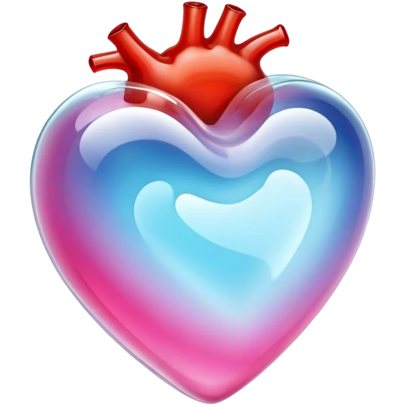 hot melting glass heart emoji