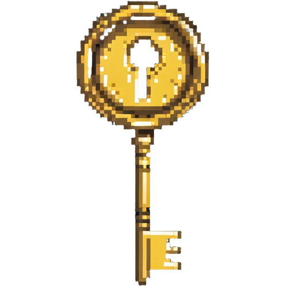 Elite member access key with aura effect and special markings emoji