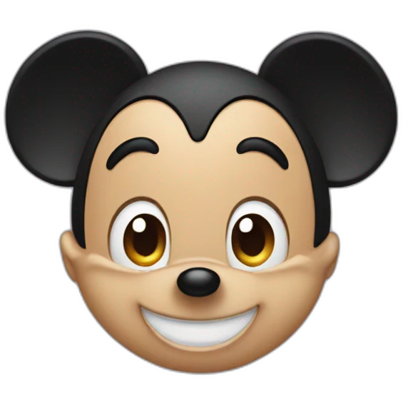 Heart eyed Mickey emoji