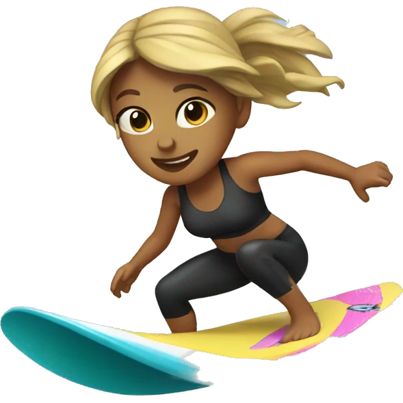 Girl wake surfing  emoji