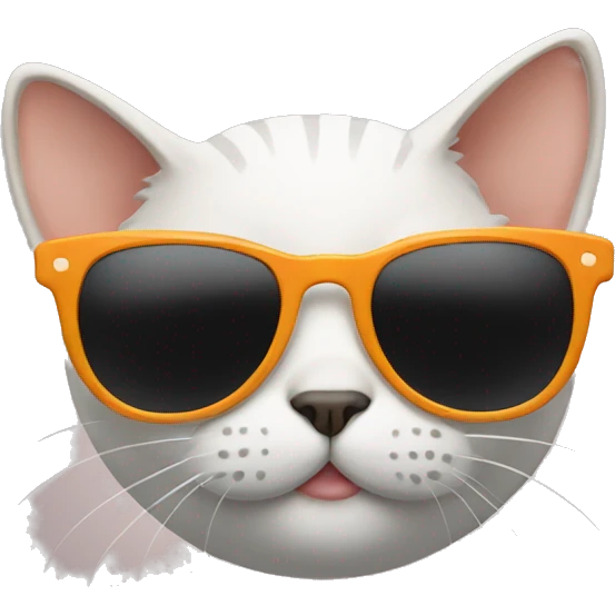 Cat with sunglasses emoji