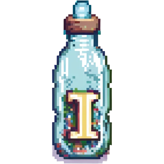 baby bottle with letter J monogram emoji