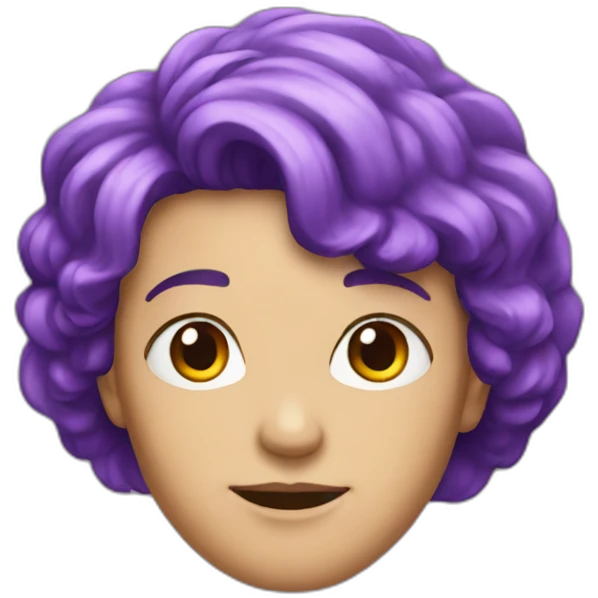 Purple haired liberal emoji