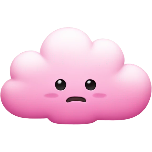 Pink cloud emoji
