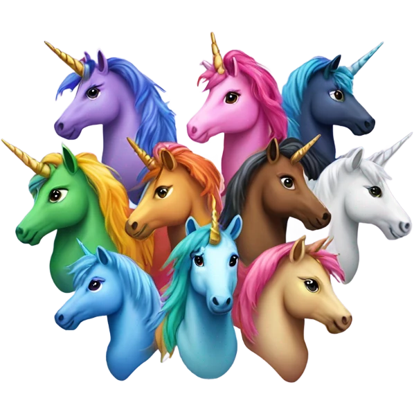 10 unicorns emoji