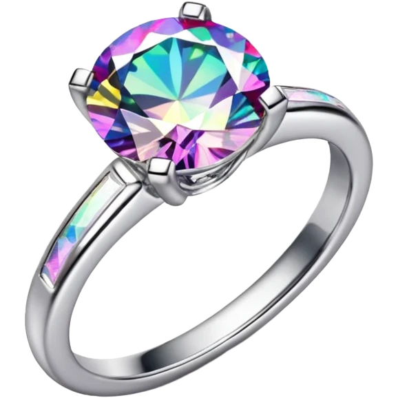 glitter white diamond married ring emoji