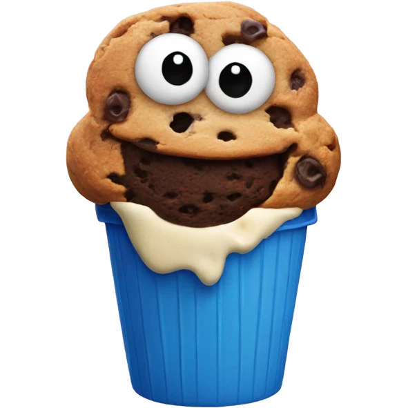 Cookie Monster ice cream emoji