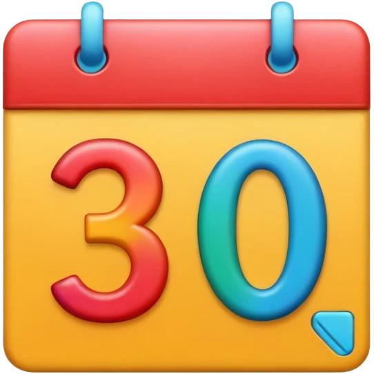 CALENDAR EMOJIS WITH NUMBER 30 emoji