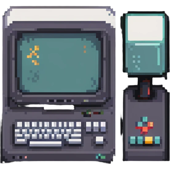 retro style computer game icon emoji