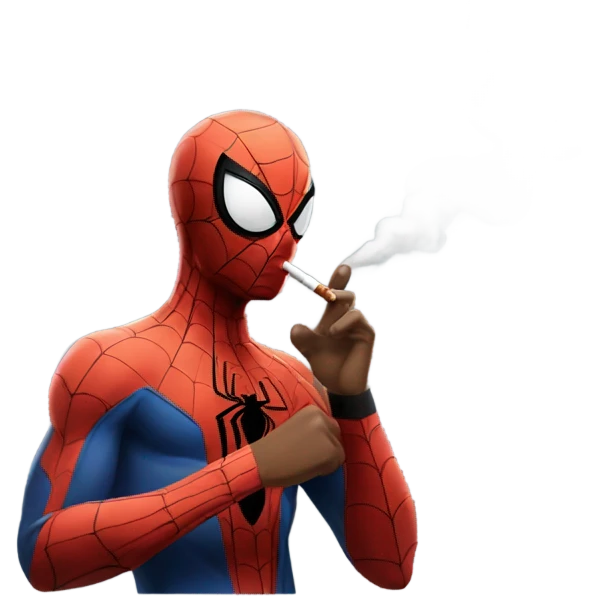 spider-man smoking a cigar  emoji