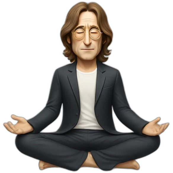 john lennon doing the lotus pose emoji